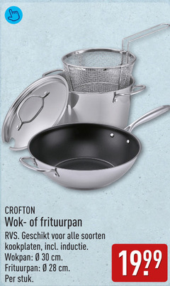  wokpan frituurpan 28 30 rvs soorten kookplaten inductie cm stuk 