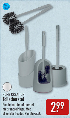  toiletborstel home creation ronde borstel randreiniger houder stuk 