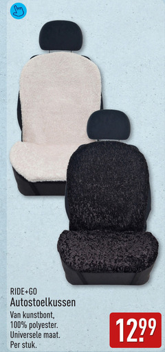  autostoelkussen 100 ride go kunstbont polyester universele maat stuk 