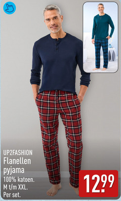  herenpyjama 100 flanellen pyjama katoen xxl 