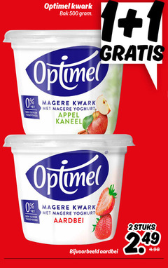  optimel kwark 1 2 500 bak optimer vet suiker yoghurt appel kaneel aardbei stuks 