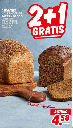  brood 1 2 3 dekavers hollander tarpan fijn grof volkoren drents meergranen stuks 4 