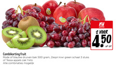  druiven appels kiwi 1 2 3 450 500 tessa combikorting fruit rode blauwe bak zespri green schaal stuks zak kilo combinaties 