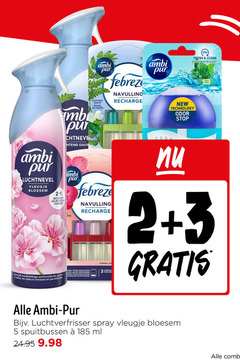  ambi pur luchtverfrisser 2 3 5 luchtnevel vleugje bloesem geurtjes mb ochtend dauw du febreze navulling recharge hardnekkige aanhoudende geuren combat les odeurs pour electrique new technology odor stop fresh clean water mint spray spuitbussen ml 