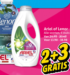  ariel lenor wasmiddel wasverzachter 2 3 5 7 20 collection etre relaxante ontspannende line touche longue dagen langdurig 4in1 color protection des couleurs les soorten stuks 