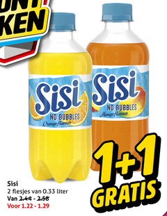  sisi frisdrank 1 2 bubbles orange flavour mango liter 