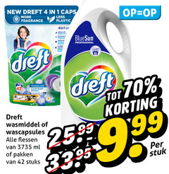  dreft wasmiddel 1 4 42 new caps fragrance less plastic 4in1 co les cad professional ultimate care blauwe wascapsules flessen ml pakken stuks stuk 
