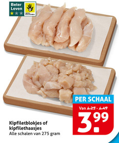  kipfilethaasjes kipfiletblokjes beter leven dieren bescherming schalen schaal 