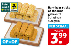  gehaktrol 400 beter leven bescherming ham kaas sticks shoarma schaal 5.99 