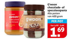  gwoon speculaaspasta chocoladepasta 69 400 smeer speculoos brood pasta hazelnoot duopasta chocolade speculoospasta potten pot 16 
