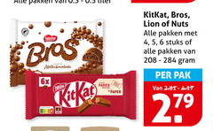  kitkat bros nuts lion chocoladerepen 4 5 6 nestle melkchocolade 6x papier paper pakken stuks pak 27 