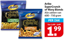  aviko patat 100 600 750 super originals franse friet kreukel krokant supercrunch blends zakken zak 