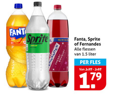  fanta fernandes sprite frisdrank 17 fant orange zero sugar lemon lime 1 cherry flessen liter fles 