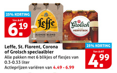  grolsch leffe bud blikjes bier speciaalbieren 6 19 25 rijke herfstbok blonde blond 6x zachtzoet rijk st. florent corona speciaalbier pakken liter varieeren 