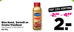  croma bertolli blue band olie en vetten vloeibaar flessen ml fles bakken braden 