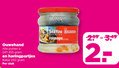  ouwehand haring 3 250 potten haringpartjes bakje stuk sea you fish bites rolmops zoetstof nature rijk omega 