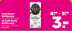  cafe royal nova koffiecups 10 20 mcafee dozen stuks doos lungo profondo grind 20x aluminium capsules 