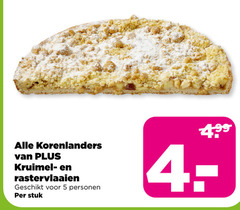  appelkruimelvlaai vruchtenvlaai 5 korenlanders kruimel rastervlaaien personen stuk 