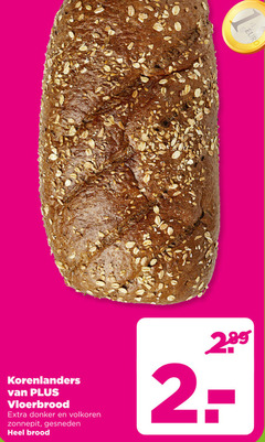  brood korenlanders vloerbrood donker volkoren zonnepit gesneden 