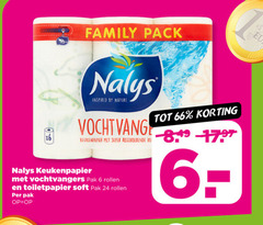  nalys toiletpapier keukenpapier 6 24 family pack inspired by nature super absorberende vochtvangers pak rollen soft 