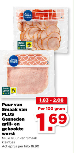  gekookte gelderse worst grillworst 100 beter leven puur gegrild gesneden grill kleintjes actieprijs kilo 