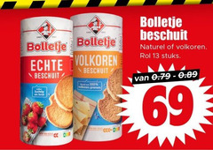  bolletje beschuit 13 69 100 bros volkoren granen naturel rol stuks 
