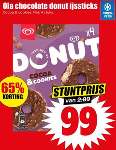  ijslollies 4 65 99 100 512 ola chocolate donut ijssticks cocoa pak stuks inspired x4 ml vries vers 