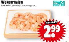  garnalen 150 wokgarnalen naturel knoflook bak 