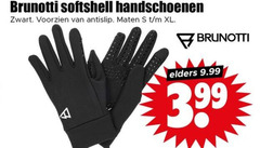 herenhandschoenen dameshandschoenen brunotti softshell handschoenen zwart antislip maten xl elders 3 99 