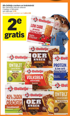 bolletje crackers 2 3 45 50 100 300 1867 robuust volkoren pakken varieeren 2e 4x4 carb groente paprika kikkererwten vleugje nutri score ontbijt zaden meerzaden pitten vezelrijk protein minder koolhydraten der zonnebloempit sesamzaad bol spelt 