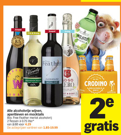  alcoholvrije wijn 2 101 250 soepel fris droog alcohol free feather sauvignon blanc 0.0 alcoholvrij merlot james mojito mocktail bubbels gogo rose bio 7 crodino alcoholic spritz klaas wijnen aperitieven flessen liter varieeren 