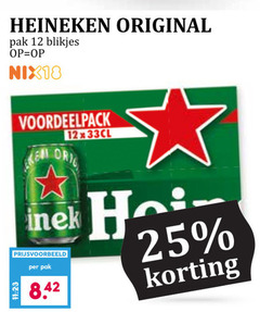  heineken blikjes bier 12 25 original pak nix18 