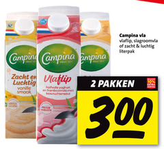  2 10 300 camping campina zacht vlaflip luchtig vanille halfvolle yoghurt frambozenvla bosvruchtensaus frisse variatie vla slagroomvla pakken 
