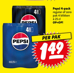  pepsi cola 4 25 pack regular zero pak blikken 