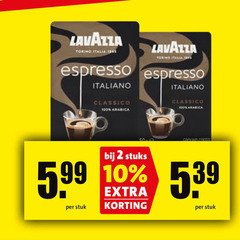  lavazza koffiecups 2 10 100 torino italia espresso italiano classico arabica bica stuks ground 5.99 stuk 