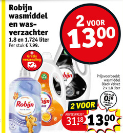  robijn wasverzachter wasmiddel 2 verzachter liter stuk verzending classics puur zocht zacht lang art black velvet 