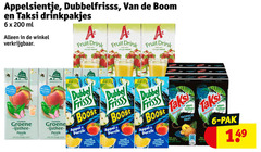  appelsientje dubbelfrisss taksi fruitdrank 6 40 200 boom drinkpakjes ml fruit drink vleugje zuivel suiker troebele groene fan book perzik dubbel frisss boost appel boordevol rijk tropisch pak 