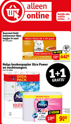  nalys gourmet keukenpapier kattenvoer 1 2 6 12 80 96 950 online bekijk gold fijne hapjes saus mega pack purina sa rund kip lever kalkoen zalm power vochtvangers rollen giga gerecycleerde pak maaltijd inspired by nature super resistant sterkte vergelijking essuie tout stuks 