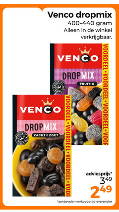  venco dropmix drop mix fruitig zacht zoet voordeel 