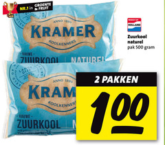  kramer zuurkool 2 100 500 nr.1 groente fruit anno naturel lange dijk b wild gefermenteerde keel yan hollandse bodem holland pak pakken 