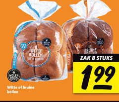  bolletjes 8 molen goud witte bollen vers bruine zak stuks 