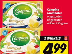  campina roomboter 10 250 planet proof botergoud ongezouten gezouten wikkel anno wikkels 