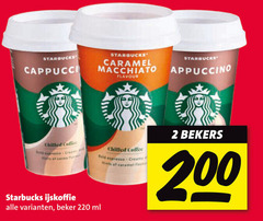  starbucks ijskoffie 2 200 cappuccino chilled coffee beker ml caramel macchiato flavour bold espresso cream hits bekers 