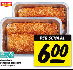  pangasius 350 600 kweek gecertificeerd aqua ovenschotel gepaneerd schaal 