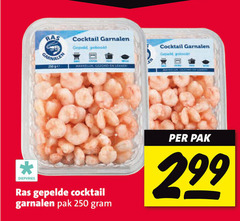  garnalen 250 cocktail gekookt gezond diepvries gepelde pak 