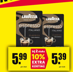  lavazza koffiecups 2 10 100 torino italia espresso italiano classico arabica stuks ground coffee 5.99 stuk 