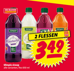  slimpie limonadesiroop 2 10 650 smaakmakers le siroop suiker flessen fles ml 