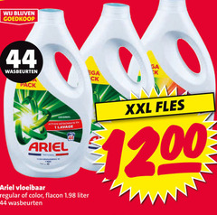  ariel wasmiddel 1 44 wasbeurten pack original action vloeibaar regular color flacon liter xxl fles 