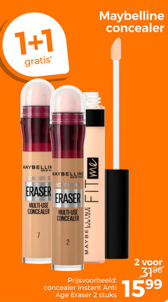 1 2 7 1599 3798   gratis   maybelline concealer maybellin new yo nstant anti age eraser instant antha fit me ll multi - use      maybellvor prijsvoorbeeld   stuks voor 