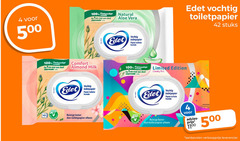  edet vochtig toiletpapier 4 42 100 500 stuks 5 vezels plantaardige deel l natural aloe vera papier toilette humide to comfort almond milk limited edition cheeky flirt reinigt beter 